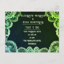 Elegant Lace" Einladung zur Hochzeit