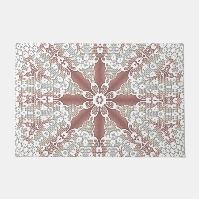 Elegant Lace Floral Doormat Fußmatte (Vorderseite)