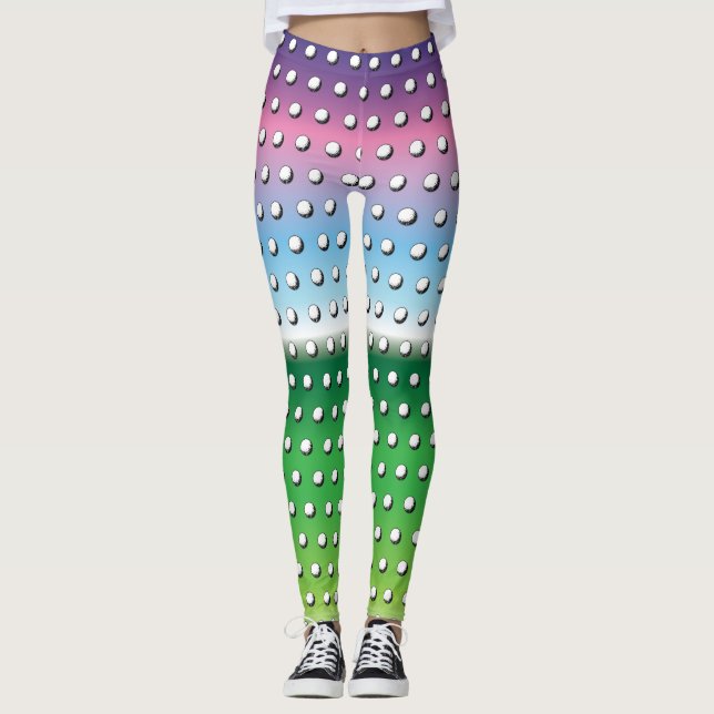 Elegant Ladies Golf Design Leggings (Vorderseite)