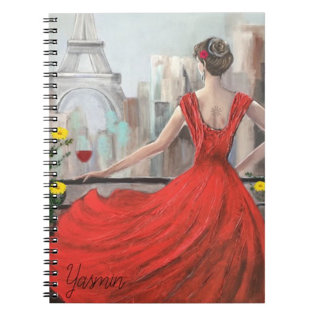Elegant Lady Vintage Notizblock (Vorderseite)