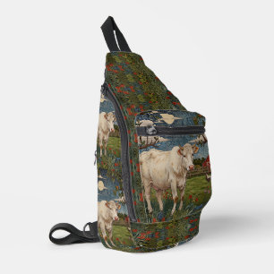 Elegant ländlicher Schick Boho-Kuhfarm Crossbody Bag