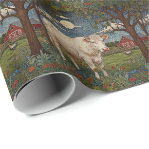 Elegant ländlicher Schick Boho-Kuhfarm Geschenkpapier
