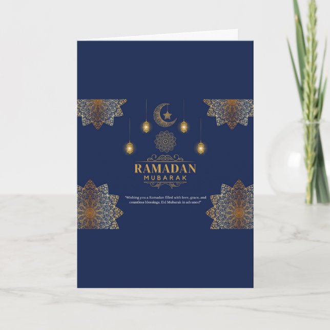 Elegant Lantern Glow Ramadan Greeting  Karte (Vorderseite)