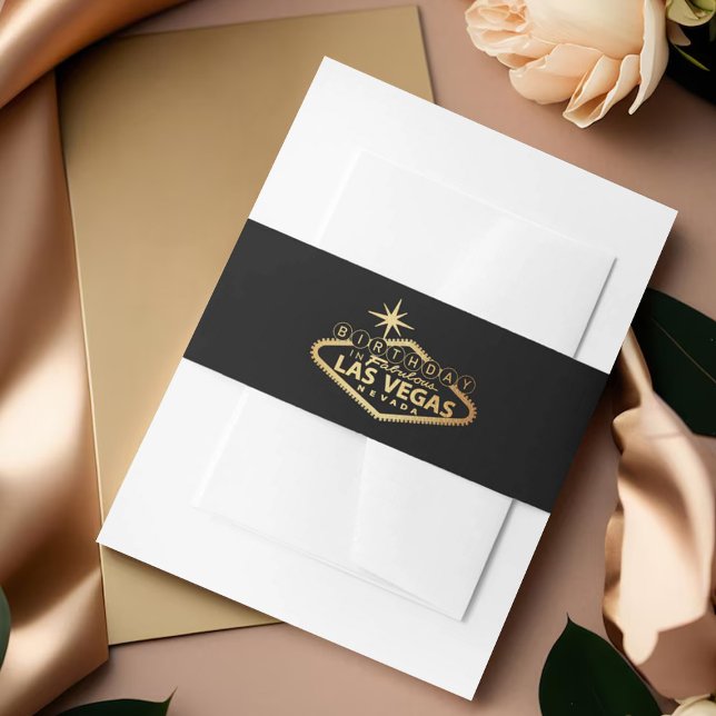 Elegant Las Vegas Birthday Einladungsbanderole (Von Creator hochgeladen)