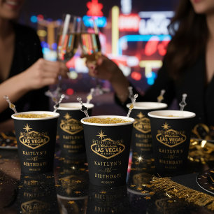 Elegant Las Vegas Geburtstagsparty Pappbecher