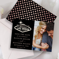 Elegant Las Vegas Wedding Foto Save the Date Real