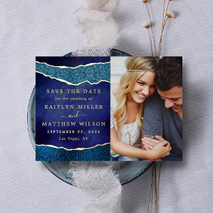 Elegant Las Vegas Wedding Foto Save the Date Real Folieneinladung