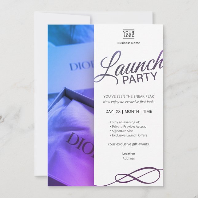 Elegant Launch Party Invitation Template Einladung (Vorderseite)