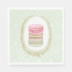 Elegant Laurel Wreath mit Pastel Macarons Serviette