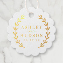 Elegant Laurel Wreath Wedding Monogram