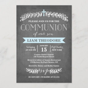 Elegant Laurels Blue   Einladung