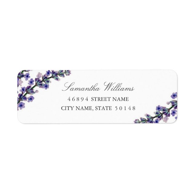 Elegant Lavender Address Labels (Vorne)