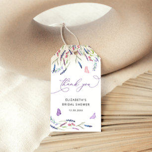Elegant Lavender Brautparty Danke, Geschenktag Geschenkanhänger