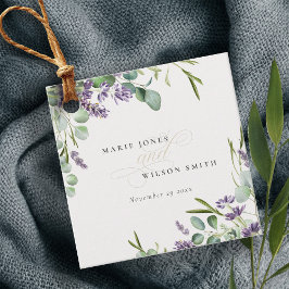 Elegant Lavender Eucalyptus Leafy Foliage Wedding Geschenkanhänger