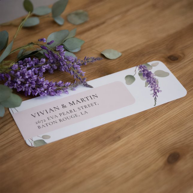 Elegant Lavender Eucalyptus Verlasse Rücksendeadre (Von Creator hochgeladen)
