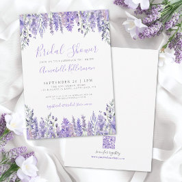 Elegant Lavender Floral Bridal Shower Einladung