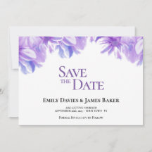 Elegant Lavender Floral Wedding Save the Date