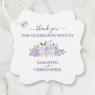 Elegant Lavender Lila Boho Wedding Vielen Dank Geschenkanhänger
