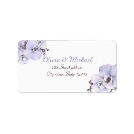 Elegant Lavender Orchid Return Address Labels Adressaufkleber