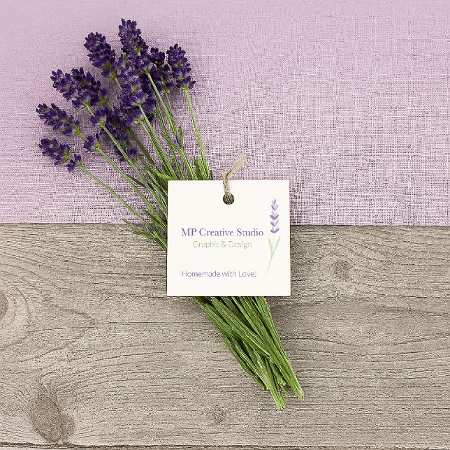 Elegant Lavender Sprig Botanical Design Hang Tag Geschenkanhänger (Von Creator hochgeladen)