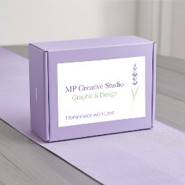 Elegant Lavender Sprig Botanical Design  Lebensmitteletikett