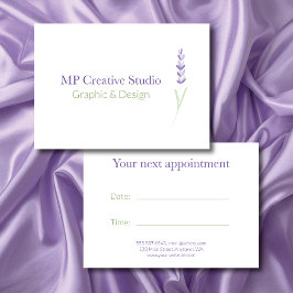 Elegant Lavender Sprig Botanical Design Terminkarte