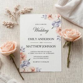 Elegant Lavender Watercolor Wedding Invitation Einladung