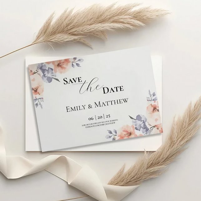 Elegant Lavender Watercolor Wedding Save The Date (Von Creator hochgeladen)