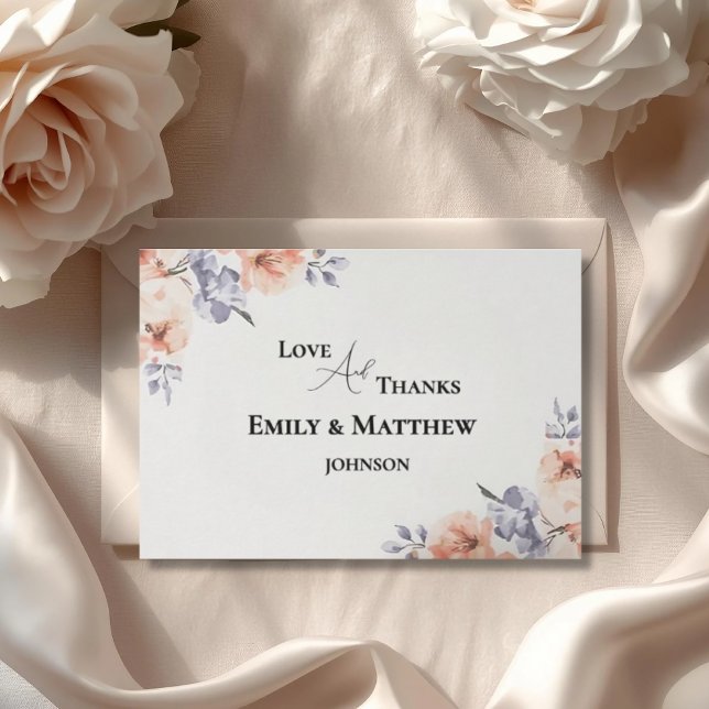 Elegant Lavender Watercolor Wedding Thank You Card (Von Creator hochgeladen)