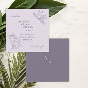 Elegant Lavender Wedding Einladung