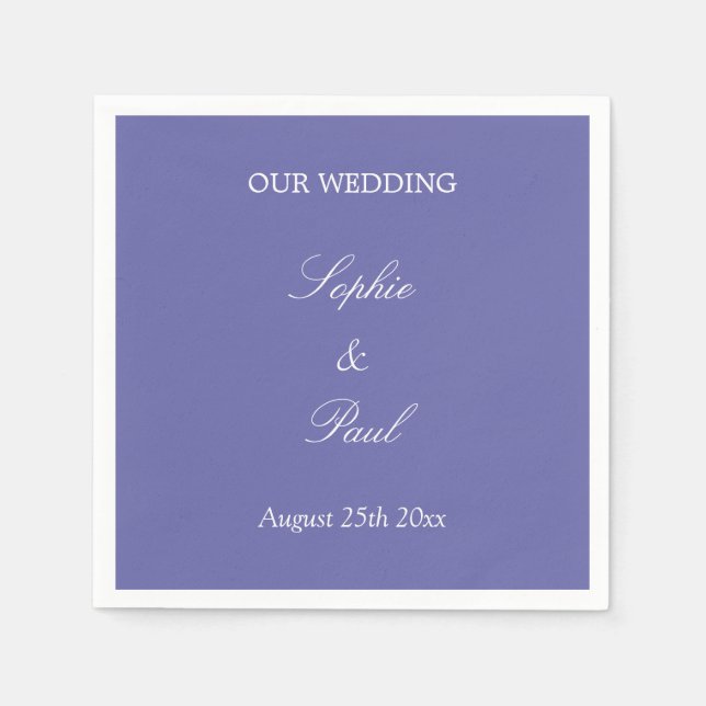 Elegant Lavender Wedding Napkins Serviette (Vorderseite)