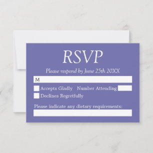 Elegant Lavender Wedding RSVP Card Karte