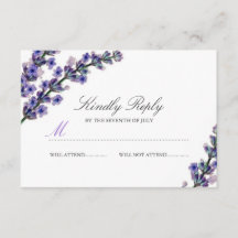 Elegant Lavender Wedding RSVP