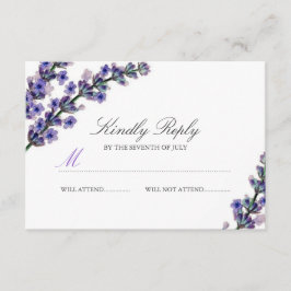 Elegant Lavender Wedding RSVP Karte
