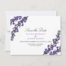 Elegant Lavender Wedding speichern das Datum