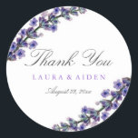 Elegant Lavender Wedding Stickers<br><div class="desc">Matching Einladung,  Rsvp Karten,  Porto Briefmarke und mehr im Little Bayleigh Store.</div>