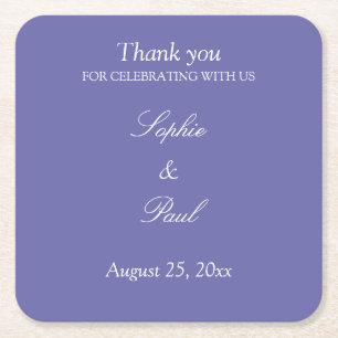 Elegant Lavender Wedding Vielen Dank Rechteckiger Pappuntersetzer