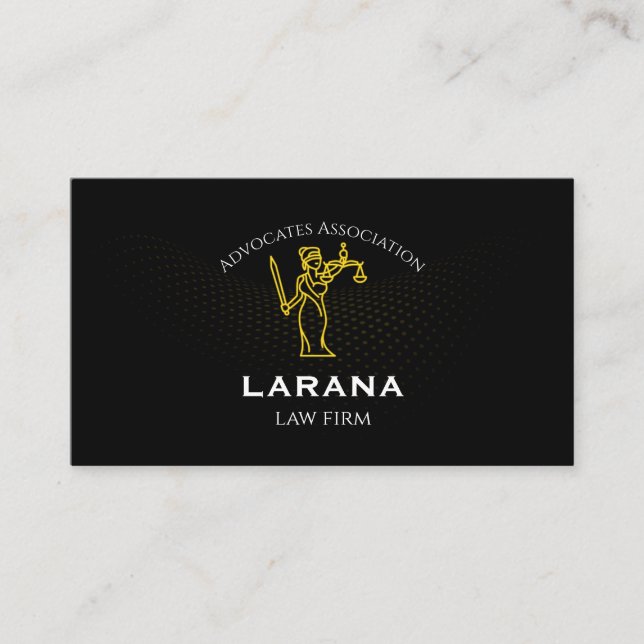 Elegant Law & Justice Business Card | Attorney Visitenkarte (Vorderseite)
