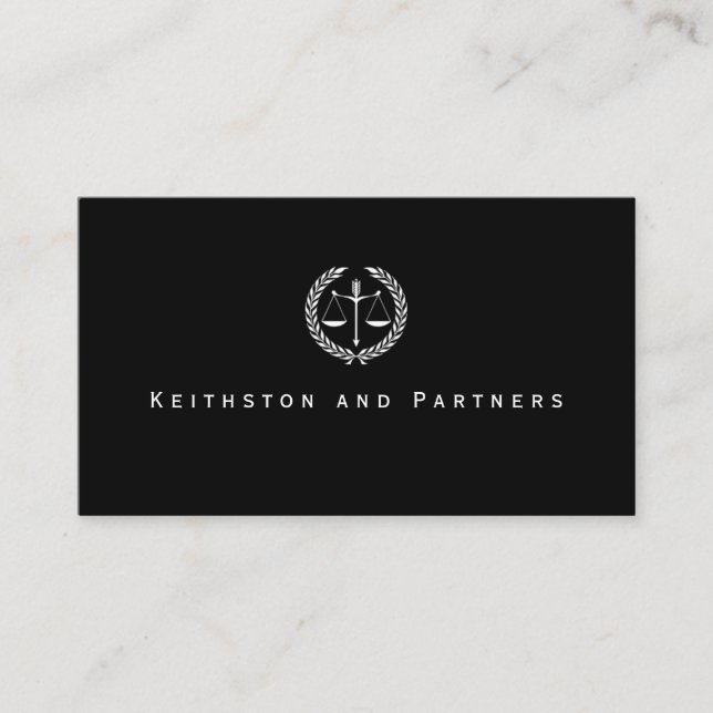 Elegant Law & Justice Business Card | Legal  Visitenkarte (Vorderseite)