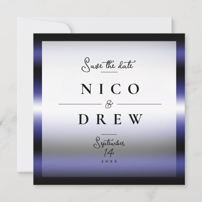 Elegant Leather Pride Wedding Save The Date (Vorderseite)