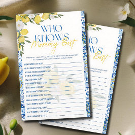 Elegant Lemon Baby Shower kennt Mommy Best gam