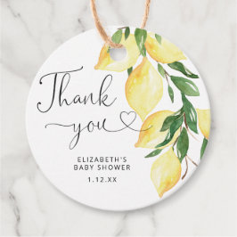 Elegant Lemon Dusche Vielen Dank für Ihre Gefallen Geschenkanhänger