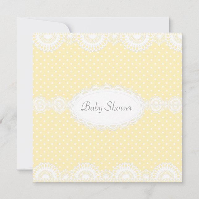 ELEGANT LEMON SPOT BABY SHOWER EINLADUNG (Vorderseite)