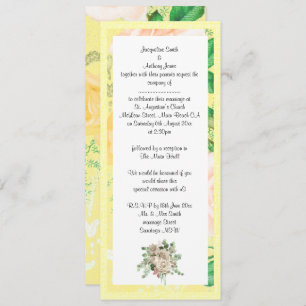 ELEGANT LEMON YELLOW GARDEN WEDING INVITATION EINLADUNG