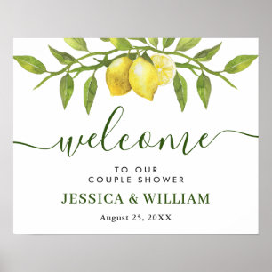 Elegant Lemons Greenerenerity COUPLE SHOWER Willko Poster