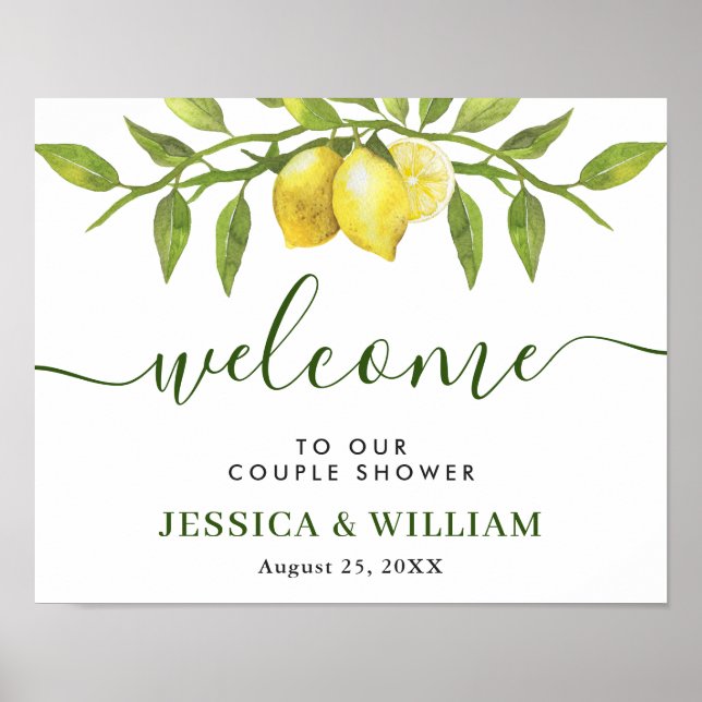 Elegant Lemons Greenerenerity COUPLE SHOWER Willko Poster (Vorne)