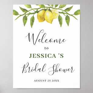 Elegant Lemons Greenerity Willkommen BRIDAL SGHOWE Poster
