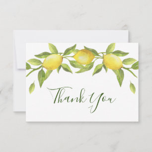 Elegant Lemons Wasserfarbenwelt Dankeskarte