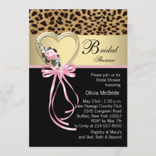 Elegant Leopard Bridal Dusche Einladungen
