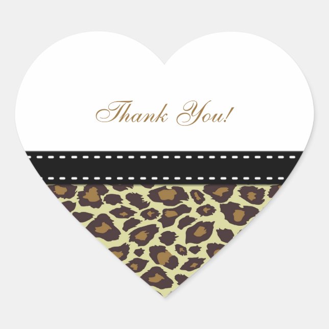 Elegant Leopard Danke Stickers (Vorderseite)